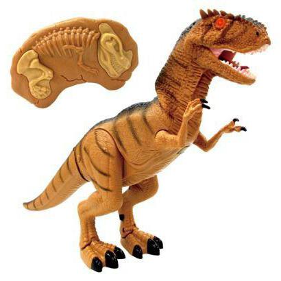 Dinosaure jouet pour enfants sur la télécommande: un examen, les types, les fabricants et les critiques
