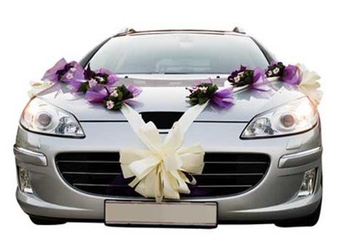 décoration de voiture de mariage