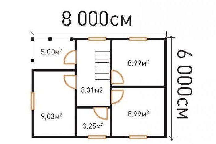 projet de maison à un étage 6 pour 8