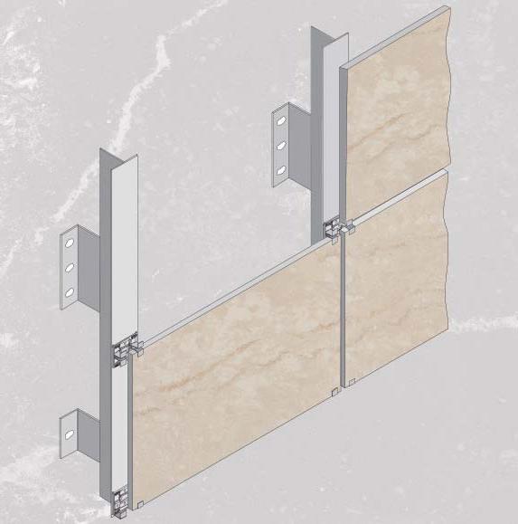 L'appareil de façades ventilées est simple et efficace.