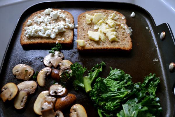 sandwichs aux champignons crus