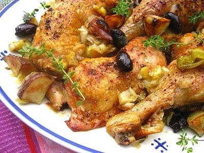 cuisses de poulet au four avec pommes de terre