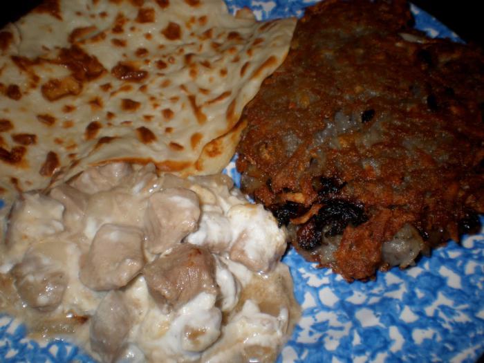 Recette de mochanka aux crêpes: de porc, de poulet, aux champignons