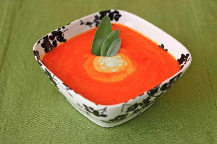 Soupe au poivron. Soupe aux tomates et aux poivrons