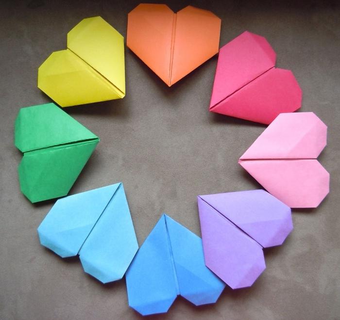 coeur en papier origami