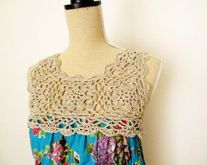 coquette pour une robe au crochet