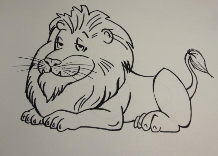 comment dessiner un lion