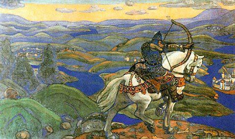 peinture "Ilya de Murom" de Nicholas Roerich 