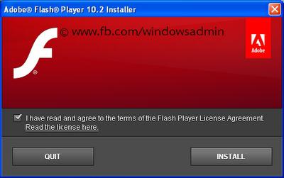 rafraîchir flash player