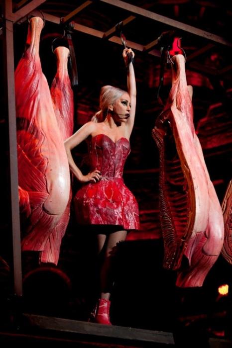 lady gaga robe de viande