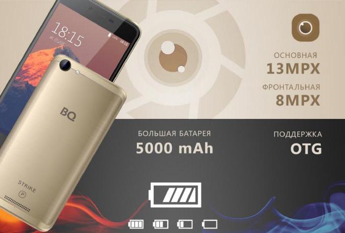 BQ Strike Power smartphone: caractéristiques, critiques et caractéristiques